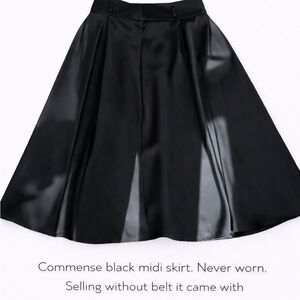 Commense Classic Black A-Line Skirt
